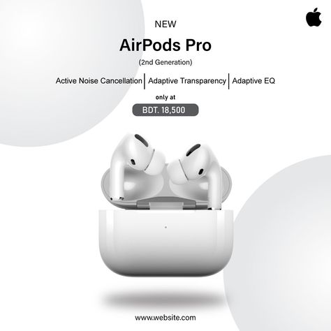 Earpods Creative Ads, Electronics Advertising Design, Earbuds Creative Ads, Product Advertising Design Social Media, Apple Advertising Design, Social Media Product Design, Apple Ads, Apple Poster, Electronics Poster