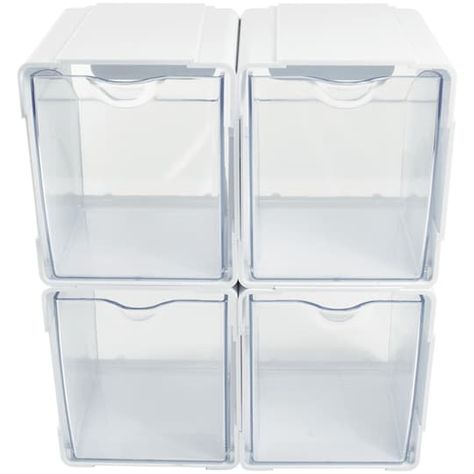 Get the Deflecto® Clear Tilt Bin Interlocking Storage Organizer, 4ct. at Michaels. com. The ultimate in versatility, Deflecto’s Interlocking Tilt Bins use a dovetail design to connect individual bins vertically or horizontally. This pack of 4 Interlocking Deflecto Tilt Bins from Deflecto is ideal for organizing and grouping small supplies. Use these storage containers in craft rooms, as garage organizers, or in kitchens, basements, laundry rooms and more. Clear plastic storage bins let you easil Plastic Stackable Bins, Clear Storage Bins, Office Supplies Desk Accessories, Storage Bins Organization, Clear Bins, Stackable Bins, Boutique Wholesale, Plastic Storage Bins, Plastic Bins