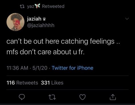 Catching Feelings Tweets, Catching Feelings Quotes, Catching Feelings, Looney Tunes Wallpaper, Catch Feelings, Talk Quotes, Quote Art, Real Talk Quotes, I Care