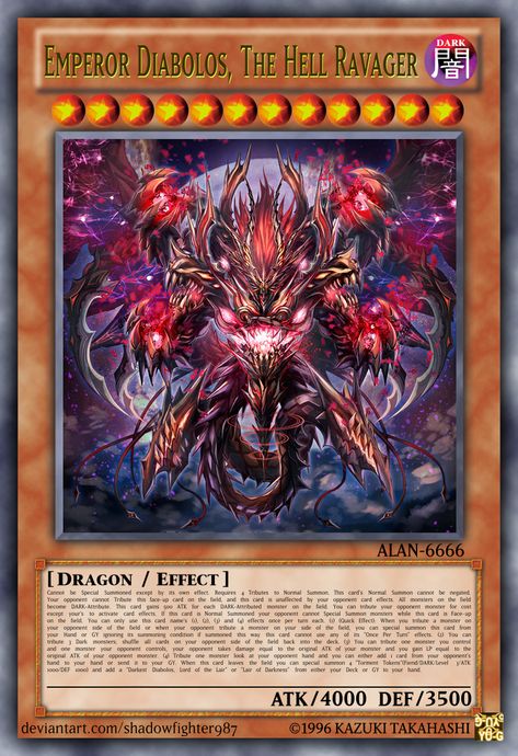 This card is a lvl 12 boss monster version of darkest diabolos lord of the lair The Phoenix King, Rare Yugioh Cards, Boss Monster, King Of Hell, Custom Yugioh Cards, Ben 10 Ultimate Alien, Monster Legends, Yugioh Monsters, Card Name