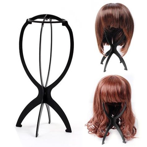 Ardisle Black Wig Display Stand Mannequin Dummy Head Hat Cap Hair Holder Storage Folding Ardisle http://www.amazon.co.uk/dp/B00ZHJD2AE/ref=cm_sw_r_pi_dp_k1zdwb0BH9YS3 Diy Ombre Hair, Hair Hat, Hat Display, Mega Hair, Head Stand, Wig Stand, Human Braiding Hair, Hat Stands, Black Wig