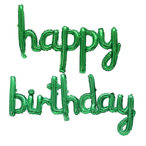 PRICES MAY VARY. SAFETY: Carefully selected premium aluminum foil balloons that is toxic-free, odorless, maintains shape without air leakage, regular in size and uniform in color. DECORATION: You can tape the happy birthday banner to the wall or use the ribbon to hang "Happy Birthday" letters on the wall window ceiling or in courtyard. Unleash your creativity, the possibilities are endless! APPLICATION: 16 inch Happy Birthday balloons are perfect for indoor and outdoor use, creating warm and rom Happy Birthday Green Aesthetic, Green Birthday Background, Birthday Letter Print Green Shirt, Green Happy Birthday Images, Happy Birthday Stylish Font, Happy Birthday Letter Balloons, Happy Birthday Balloon Banner, Boys Birthday Party Decorations, Happy Birthday Foil Balloons