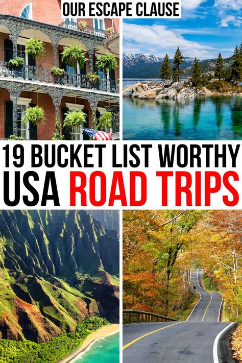 19 Best Road Trips in the USA (Itinerary Ideas + Tips!) Travel Usa Roadtrip, Us Roadtrip Route, Weekend Roadtrip Ideas, American Road Trip Routes, Best Us Road Trip Routes, Best Us Road Trips, Road Trips For Senior Citizens, Central Us Road Trip, Best Fall Road Trips