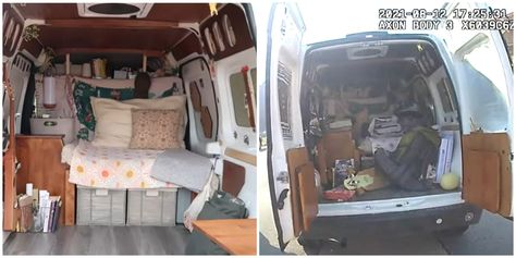 Bodycam footage reveals true interior of Gabby Petito's van Gabby Petito, Florida Bedroom, Prayer Flags, Top Tents, Small Pool, Roof Top Tent, Neat And Tidy, Dope Nails, Narcissism