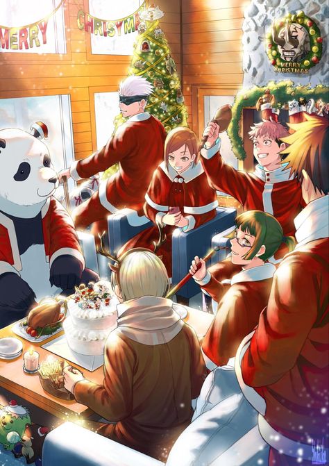 Aomine Kuroko, Yuuji Itadori, Anime Group, Anime Christmas, Holiday Wallpaper, Wallpaper Iphone Christmas, Winter Wallpaper, Fanarts Anime, Haikyuu Anime