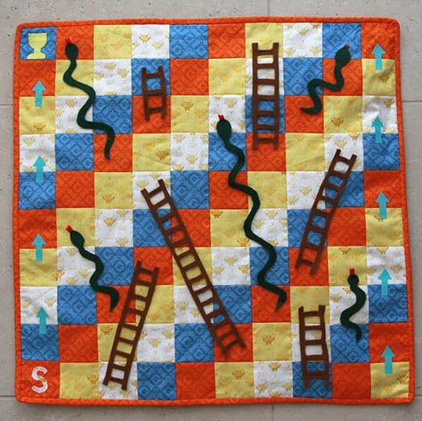 Ladders Game, Sewing Machine Instructions, Arrow Fabric, Snakes And Ladders, Free Toys, Childhood Games, Trendy Sewing, Woo Hoo, Quilt Batting