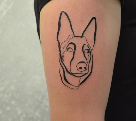 Malinois Tattoo Ideas, Belgian Malinois Tattoo, Malinois Tattoo, Fire Tattoo, Dog Coloring Page, Tattoo Style Drawings, Dog Logo, Belgian Malinois, Dog Tattoo