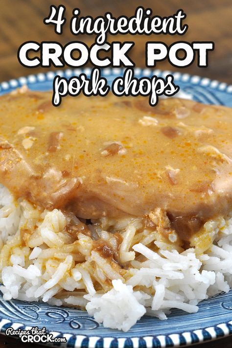 Crock Pot Boneless Pork Chops Easy, Boneless Pork Loin Chops Crock Pot, Smothered Pork Chops Crock Pot Easy, Pork Loin Chops In Crockpot, Baked Pork Chop Dinner Ideas, Smothered Pork Chops In Crockpot, Crock Pot Pork Chops And Rice, Pork Chop Recipes Crockpot Slow Cooker, Crockpot Pork Chops And Gravy