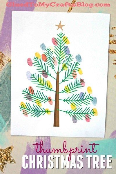 Thumbprint Christmas Tree - Kid Craft Idea w/free printable template Christian Christmas Crafts For Kids, Thumbprint Crafts, Thumbprint Art, Christmas Crafts For Toddlers, Christmas Kindergarten, Homemade Christmas Cards, Kid Craft, Christmas Tree Crafts, Christmas Activities For Kids