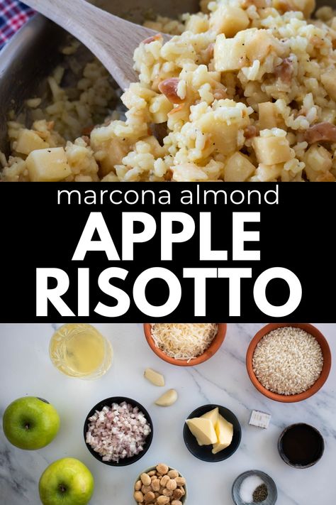 Indulge in the cozy flavors of fall with these delicious apple risotto recipes. Elevate your dinner table with a warm bowl of apple cider risotto that perfectly combines sweet and savory notes. Whether you're looking for a comforting weeknight meal or an impressive dish for entertaining, apple risotto is sure to satisfy your cravings for autumn flavors. Explore different variations of this classic dish and bring the taste of the season to your kitchen. Apple Risotto, Easy Risotto Recipes, Smoked Salmon Risotto, Easy Main Course Recipes, Vegetarian Side Dish Recipes, Easy Risotto, Best Risotto, Marcona Almonds, Cosy Fall