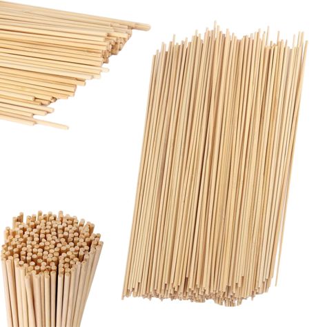 PRICES MAY VARY. 【250 Pcs Wood Dowel Rods】: You will have 250 wooden sticks, each with a diameter of 3mm and a length of 30cm. The quantity and length are enough to be a great choice for your crafts and DIY. If you own this felt, you will have a happy handicraft. 【High-Quality Raw Materials】: Our wooden dowels are made of high-quality wood, with a solid wood round design, which is not easy to crack and break, and is durable. At the same time, the wooden dowel rods have a unique texture and exude Cotton Candy Sticks, Kite Making, Stick Notes, Craft Sticks, Candy Sticks, Toy House, Candy Floss, Wood Sticks, Wood Rounds