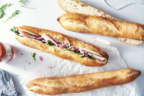 French-Style Baguettes | King Arthur Baking French Baguette Recipe, Bread Roast, Peasant Bread, Baguette Recipe, Knead Bread Recipe, Baguette Bread, King Arthur Baking, Roasted Apples, Walnut Bread