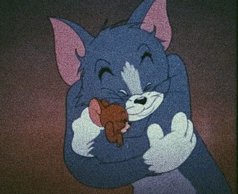 tom and jerry, icon, cute, wholesome, dark Tom And Jerry Icons Aesthetic, Tom And Jerry Mood, Tom And Jerry Icons, Tom And Jerry Cute, Tommy Jerry, Tom And Jerry Aesthetic, Cartoons Jerry, Jerry Tom And Jerry, Cute Wholesome