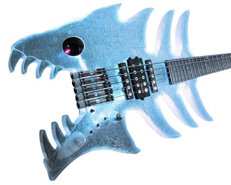 Bone Guitar, Bass Guitar Art, Steampunk Guitar, Cool Instruments, Simple Person, Electric Guitar Design, Guitar Rig, Guitar Obsession, Everything Is Blue