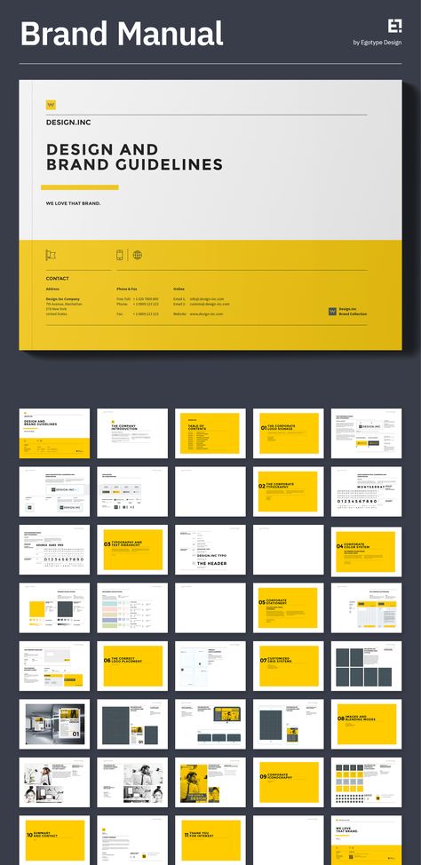 Download here: https://1.envato.market/0ZGQMO Brand Manual and Identity Template – Corporate Design Brochure – with 44 Pages and Real Text Minimal and Professional Brand Manual and Identity Brochure template for creative businesses, created in Adobe InDesign in International DIN A4 and US Letter format. Brand Manual Design Layout, Brand Manual Layout, Minimal Brochure Design, Brand Manual Design, Brand Identity Template, Corporate Design Manual, Contemporary Architecture Residential, Manual Template, Brand Guidelines Design