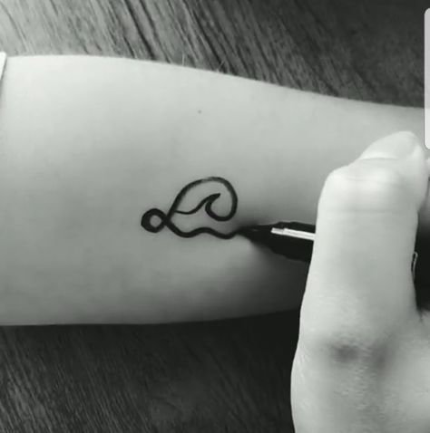 If u find yourself overthinking about something,try this. I imagine the tought is just a like a wave, I watch it go up and then flow it away Small Overthinking Tattoo, Small Tattoos For Overthinkers, Tattoos For Overthinkers, Overthinking Tattoos, General Tattoo, Infinity Symbol Tattoo, Unique Wrist Tattoos, Tattoos With Kids Names, Infinity Tattoos