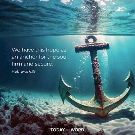 We have this hope as an anchor for the soul, firm and secure. - HEBREWS 6:19 Today in the Word - a daily devotional Bible study🙏 #Christian #bibleverses #christianquotes #christianwallpaper Anchor Bible Verses, Ludington Michigan, Devotional Bible, Book Of Hebrews, Grace Quotes, Peace Scripture, Bible In A Year, Spiritual Encouragement, Bible Study Verses