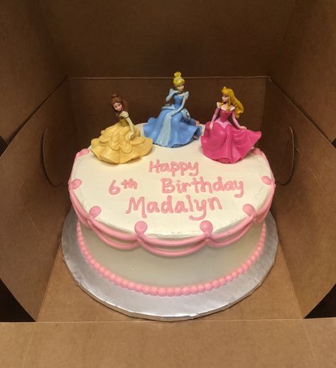 It’s a Disney princess cake for Madalyn’s 6th birthday celebration! 💕 This 8” cake has a layer of strawberry cake and a layer of chocolate cake with buttercream frosting. Taste and see that the Lord is good! Cristin’s Cake Creations appreciates you!! Chocolate Princess Cake, Simple Princess Birthday Cake, Disney Princess Cake Buttercream, Small Disney Princess Cake, Round Princess Cake, Easy Disney Princess Cake, Homemade Princess Cake, Simple Disney Princess Cake, Diy Disney Princess Cake