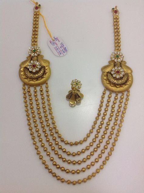 Antique gold jewellery Gold Kardhani Design, Gold Kandora Designs, Mohan Mala Jewellery Gold, Kamarbandh Jewellery Gold, Antique Gold Jewellery, Bridal Necklace Designs, Rani Haar, Antique Necklaces Design, Antique Gold Jewelry Indian