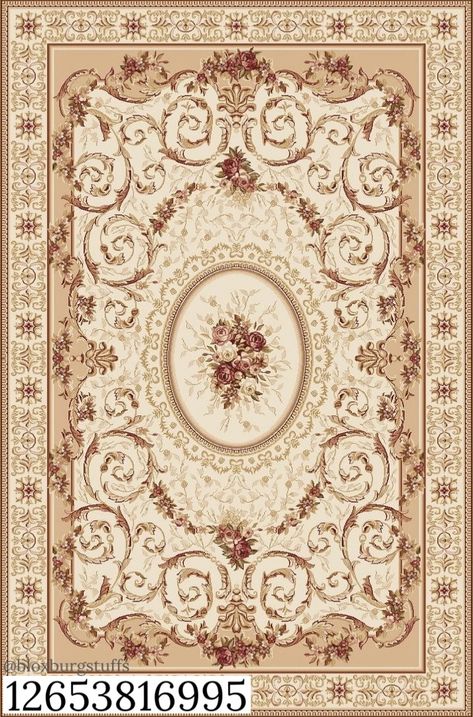 decal code Rococo Wallpaper, House Decals, Bloxburg Decals Codes Wallpaper, Dollhouse Rug, Code Wallpaper, Bloxburg Decals Codes, Bloxburg Decals, Dollhouse Printables, Diy Doll Miniatures