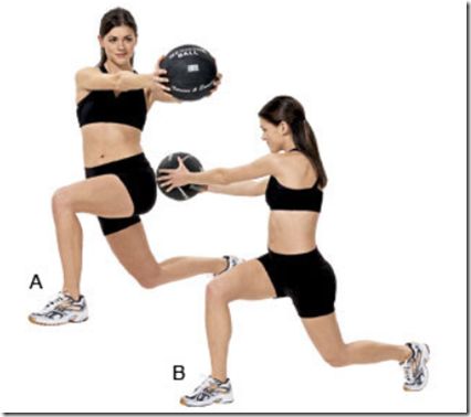 Walking lunge with medicine ball twist Medicine Ball Abs, Ectomorph Body, Exercise Chart, Quick Ab Workout, Ball Exercise, Medicine Ball Workout, Fast Workouts, Six Pack Abs Workout, Abs Women