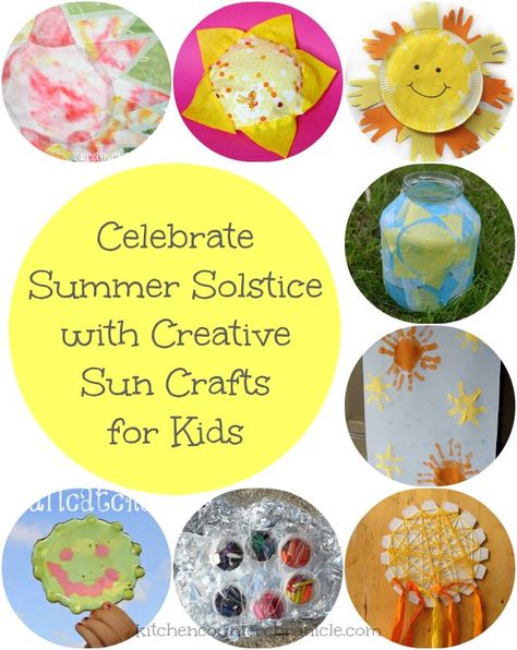 Celebrate Summer Solstice with Sun Crafts for Kids - ring in the arrival of summer with these creative sun crafts and activities for kids. Solstice Crafts For Kids, Summer Solstice Crafts, Sun Crafts For Kids, Solstice Crafts, Sunny Painting, Mandala Skull, Sew Pillows, Summer Crafts For Toddlers, Sun Pillow