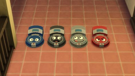 Mod The Sims - Have a bit more personality! Robot vacuum Recolor Sims 4 Base Game, Sims Love, Real Robots, Sims 4 Expansions, Laugh A Lot, Robot Vacuum Cleaner, Robot Vacuum, Sims 4 Game, Sims 4 Mods