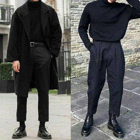 Sneakers & Streetwear on Instagram: “Classy Fits! 👔 1, 2, 3, 4, 5 or 6? 💭 Follow us, @stonedfits, for more! 👻 ⇁ Credits: @thvmxxs Credits: @reganwalker_ Credits: @yoooucef…” Black Outfit Men, Goth Guys, Classy Fits, Classy Outfits Men, Best Designer Bags, Mens Casual Dress Outfits, Replica Designer Handbags, Mens Fashion Classy, Classy Casual Outfits