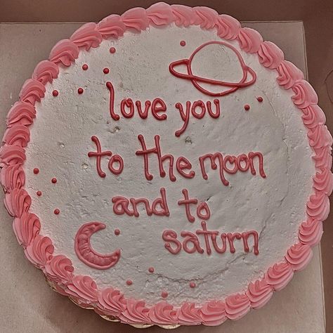 Swiftie Birthday Cake, Saturn Cake, To The Moon And Saturn, The Moon And Saturn, Swiftie Birthday, Moon And Saturn, Taylor Swift Cake, Pink Moon, Cake Designs Birthday