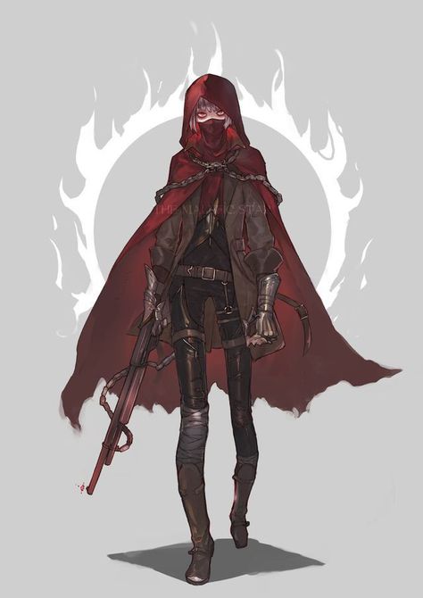 Rouge Outfits Female Dnd, Red Riding Hood Art, Dnd Oc, Red Cape, Dnd Art, Oc Ideas, Red Hood, Arte Fantasy, Drawing Clothes