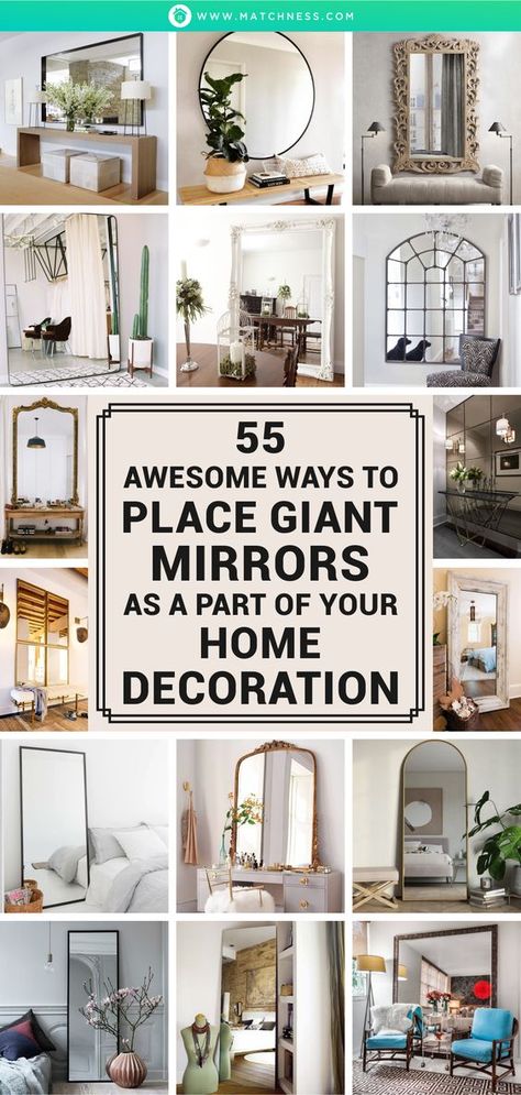 Large Mirror With Plants Around It, Large Mirror Wall Decor Living Rooms, Big Mirror Dining Room Wall, Large Floor Mirror Living Room, Tall Mirror In Living Room Decor, Entry Wall Mirror Ideas, Mirror Wall Decor Small Living Room, Mirror Living Room Decor Wall, Giant Mirror Decor