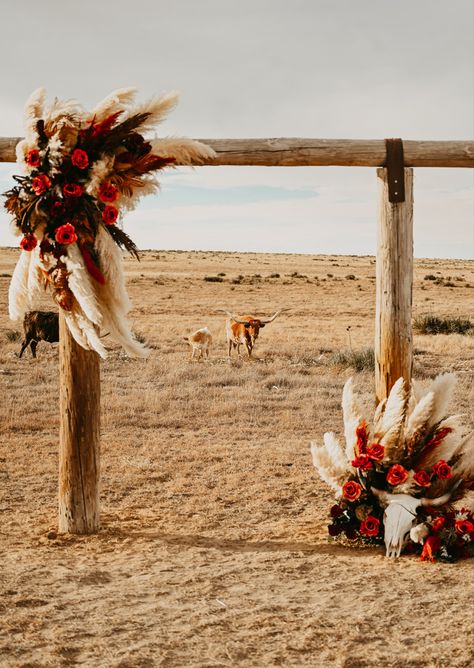 Burnt orange western photography western wedding elopements pampas grass western arch Western Floral Arrangements Wedding, Western Wedding Flower Arrangements, Western Floral Arrangements Rustic, Western Flower Arrangements Wedding, Western Wedding Arch Rustic, Wedding Arch Western, Western Wedding Alter Ideas, Western Wedding Arches, Western Arches Wedding Ideas