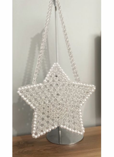 Excited to share the latest addition to my #etsy shop: Star bead bag, bead shoulder bag, Bead Women Latest Beaded Bag Designs, Bead Bag Pattern, Beaded Bags Pattern, Beads Bags Handmade, Bag With Beads, Star Bags, Bead Purse, Star Bag, Hand Beaded Bag