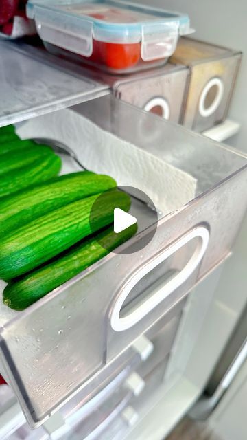 148K views · 4.9K likes | Elnaz Hamai on Instagram: "How To Store 🍅🥒 so they last longer! 
- Tomatoes keeps their taste better if kept on the counter. If you need them to last for longer then fridge is the way to go but allow them to reach the room temperature before serving. Taping the stem prevent the tomato to lose any moisture and they last for longer. 
-For cucumbers I had to try it myself to believe it. I couldn’t find any explanation behind it why it works but I’m telling you it works. Hope you give this two methods a try. 
-
-
#foodhacks #freshveggies #kitchenhacks #homehacks #hometips #howto #freshfood #lifehacks #moneysavingtips #foodtips #foodstorage #viralhacks" Cucumber Storage Fridge, How To Store Cucumbers In The Fridge, Best Way To Store Cucumbers In Fridge, How To Store Radishes In Fridge, How To Keep Carrots Fresh In The Fridge, How To Keep Vegetables Fresh Longer In Fridge, How To Store Cucumbers, Keep On, Fresh Veggies