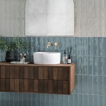 Black Shower Screen, En Suite Bathroom Ideas, Suite Bathroom Ideas, Taupe Tile, Cornish House, Grey Tile Pattern, Scandi Bathroom, Wet Room Tiles, Teal Tile