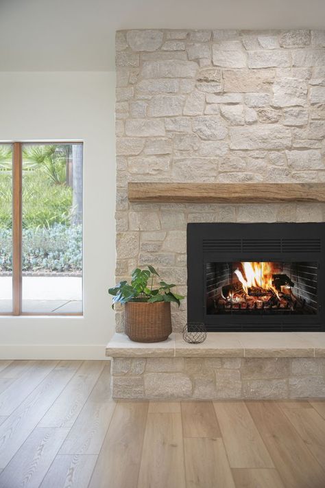 Tile Fireplaces, Stone Fireplace Designs, Fireplace Black, Wood Mantle, Black Tile, Fireplace Built Ins, Kusadasi, Farmhouse Fireplace, Fireplace Remodel