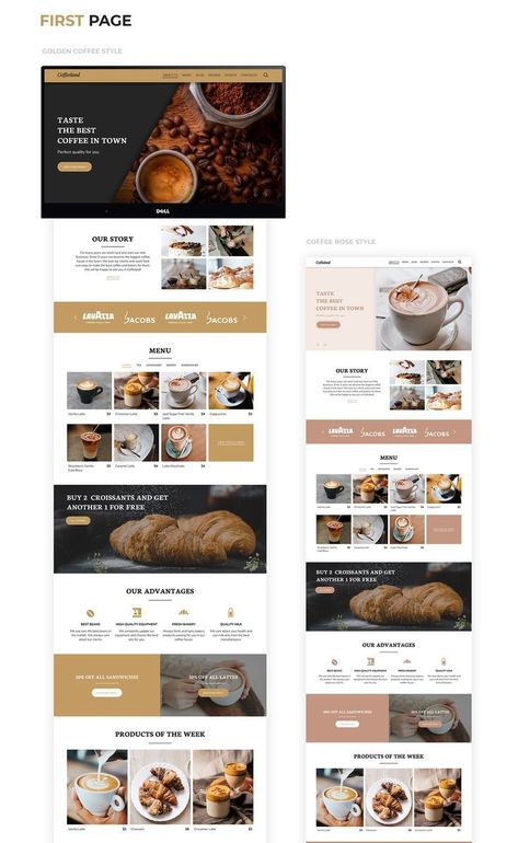 Cafe Portfolio Design, Website Menu Design Ideas, Coffee Web Design, Coffee Website Design, Cafe Website Design, Web Cafe, Coffee Shop Website, Coffee Site, Cafe Website