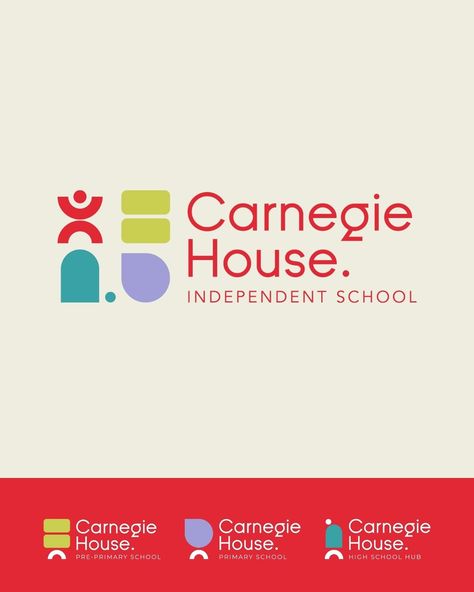 Brand Refresh ✨ Client: @carnegie_schools Carnegie House Independant School embraces the Montessori Philosophy, fostering individuality, creativity, and respect while nurturing a profound love for learning and discovery. Through collaborative partnerships with parents and the community, the school aims to support every child’s holistic development. 🌈🤸‍♂️ This ethos served as the cornerstone for their brand refresh. #branddevelopment #branding #brandidentity Montessori Logo Design, Educational Branding, Montessori Logo, Montessori Philosophy, Children's House, Pre Primary School, Community Logo Design, Holistic Development, Community Centre