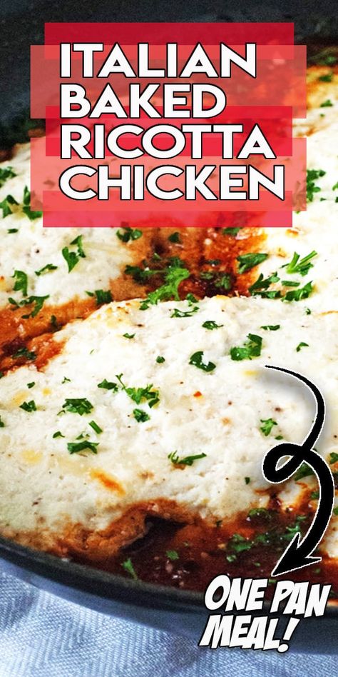 Ricotta Tomato Recipes, Chicken Ricotta Crockpot Recipes, Baked Ricotta Chicken, Ricotta Chicken Recipes, Chicken Ricotta Pasta, Chicken With Ricotta Cheese, Ricotta And Chicken Recipes, Chicken Ricotta Recipes, Riccota Cheese Recipes