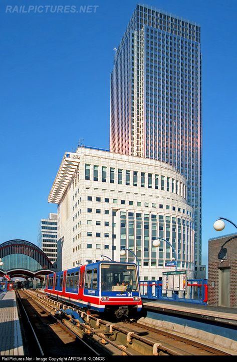 RailPictures.Net Photo: 04 DLR Docklands Light Railway DLR B92 at London, United Kingdom by ARTEMIS KLONOS Docklands Light Railway, London Docklands, London Transport, Location Map, London United Kingdom, London Travel, Photo Location, East London, Skyscraper