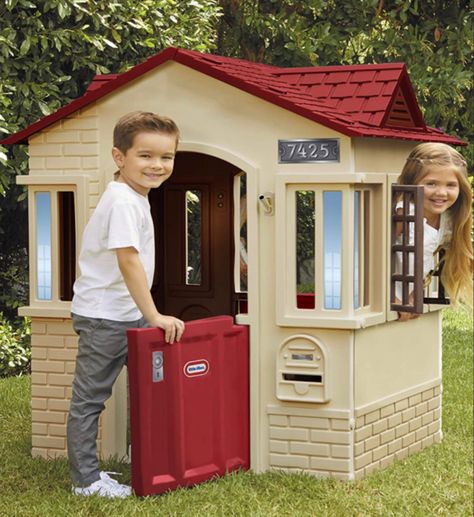 Little Tikes playhouse, kids play house Cottage Playhouse, Cape Cottage, Modern Playhouse, Playhouse Bed, Salsa Verde Chicken, Mail Slot, Flag Holder, Steel Shelving, Playhouse Outdoor