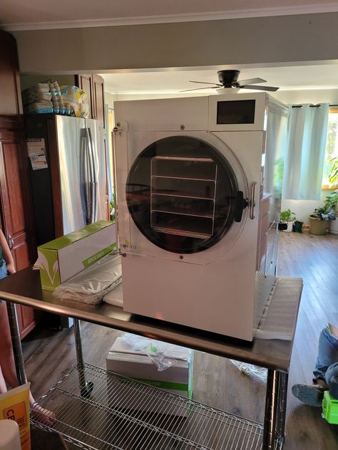 Harvest Right Freeze Dryer for Our Home - Central Minnesota Mom Freeze Dryer Table, Freeze Drier Machine, Freeze Dryer Setup, Freeze Drier, Backyard Homesteading, Harvest Right Freeze Dryer, Freeze Dryer, Gaming Rooms, Dryer Stand