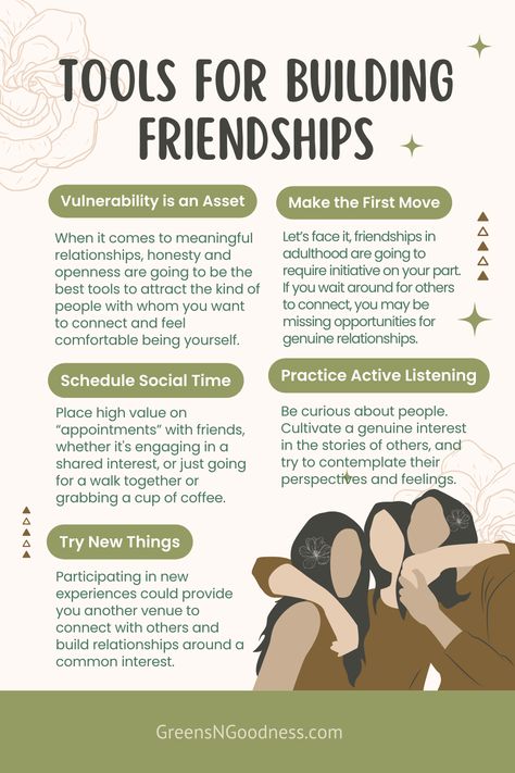 Friendship & Creating Connection in the Adult Years How To Get Friends Back, How To Build Friendships, How To Make Friends As An Adult, How To Be A Better Friend, How To Be A Good Friend, Making Friends Quotes, How To Make Friends, Better Friendships, Check In On Your Friends