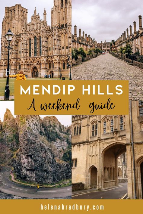 The Mendip Hills in Somerset are an underrated destination in the UK but are perfect for a UK weekend getaway. Use this guide to plan things to do in the Mendips | Helena Bradbury travel blog | uk travel destinations beautiful places | somerset england landscapes | england travel destinations | england travel countryside | places to visit in england | weekend away in the uk | uk weekend breaks | uk weekend away | southeast england travel | places to go in somerset | places to visit somerset Uk Weekend Breaks, Cotswold Itinerary, Things To Do In Bath England, High Wycombe England, Mendip Hills, Places To Visit In England, Uk Staycation, Bath Somerset England Uk, Road Trip Photography