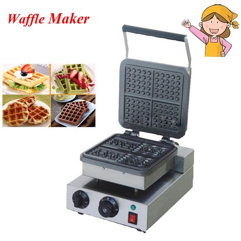 1pc 220V Electric Waffle Maker New Baker Plaid Cake Furnace Sconced Heating Machine FY-218 Waffle Machine, Belgian Waffle Maker, Waffle Cake, Belgian Waffles, Waffle Iron, Waffle Maker, Non Stick Pan, Machine Design, Making Machine