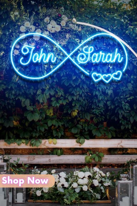 Light Wedding Decor, Nail Aesthetic, Engagement Decor, Neon Wall Art, Light Wedding, Event Stand, Wedding Neon Sign, Engagement Decorations, Neon Wallpaper