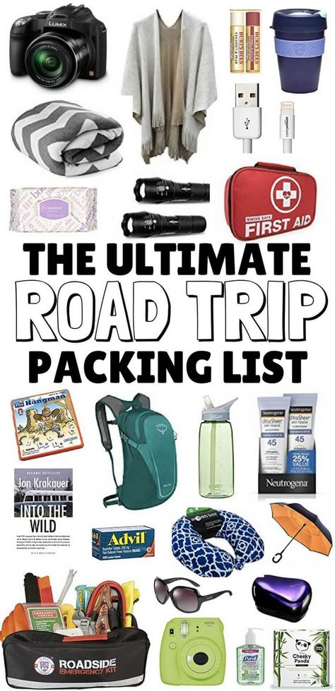 The Ultimate Road Trip Packing List: Packed full of road trip essentials to keep the car (and you!) safe, comfortable & entertained on your next road trip ***************************************************************************** Road Trip Packing List | Road Trip Essentials | What to pack in the car | Road Trip Trip Packing List, Wallpaper Travel, Ultimate Packing List, Ultimate Road Trip, Road Trip Packing List, Trip Packing, Usa Roadtrip, Road Trip Car, Road Trip Packing