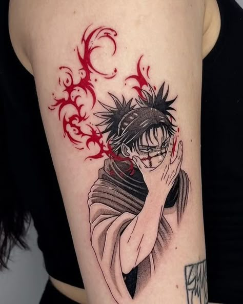 𝐭𝐚𝐭𝐭𝐨𝐨𝐚𝐫𝐭𝐢𝐬𝐭 | 𝐣𝐞𝐧𝐧𝐲 on Instagram: "Custom Choso | Jujutsu Kaisen Tattoo  Animetattoo meets Cybersigilism/Neotribal, it came out so cool T^T and I’m so happy that I got to do a Choso Tattoo C:   More Anime Tattoos are always welcome <3 Bookings are open for the last spot in July for Düsseldorf or September for Stuttgart.  🖤🖤🖤  #animetattoo #mangatattoo #tattoostuttgart #animetattooartist #animetattoos #jujutsukaisentattoo #jujutsukaisen #jjk #choso #cybersigilismtattoo" Jujutsu Kaisen Tattoo, Jjk Tattoo, Choso Jujutsu Kaisen, Simple Hand Tattoos, Anime Tattoo Ideas, Manga Tattoo, Tattoo Anime, Cute Little Tattoos, Unique Tattoo Designs