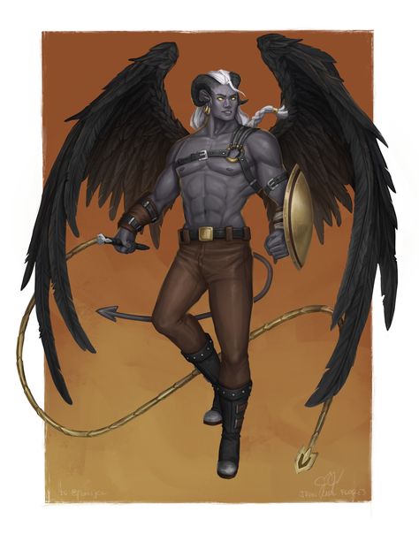 ArtStation - Fane To’rac Winged Tiefling Male, Winged Tiefling, Tiefling Fighter, Fighter Dnd, Tiefling Male, Sci Fi Character Art, D&d Online, Dnd Races, Wings Drawing