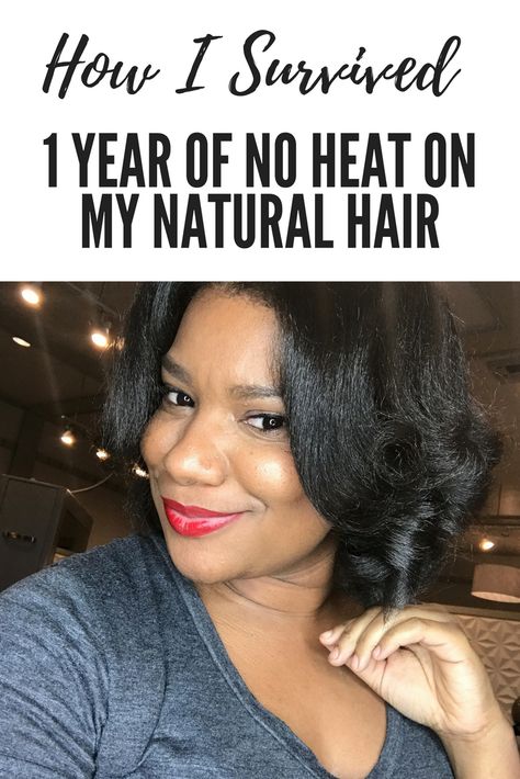 How I survived 1 year of no heat on my natural hair. No Heat Natural Hairstyles, Own Hairstyles, Natura Hair, Heat Hairstyles, Natural Hair Blowout, Hair Blowout, Cute Natural Hairstyles, 4a Natural Hair, Natural Hair Goals